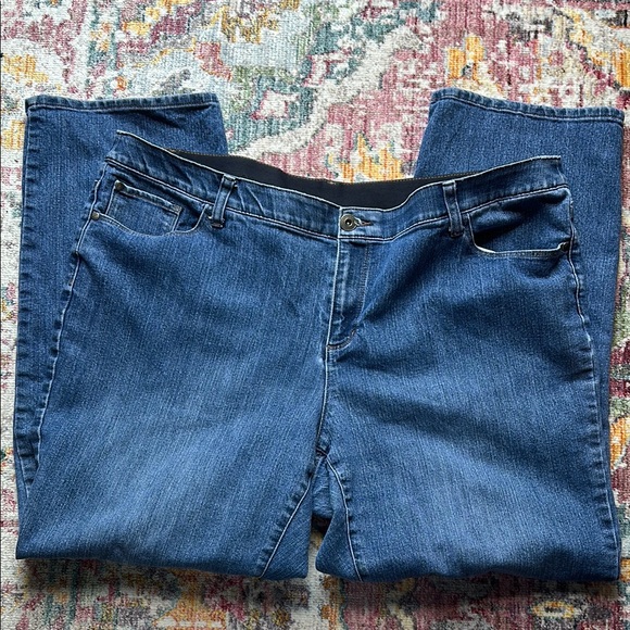 CJ Banks Classic Blue Straight Leg Jeans - Picture 1 of 4